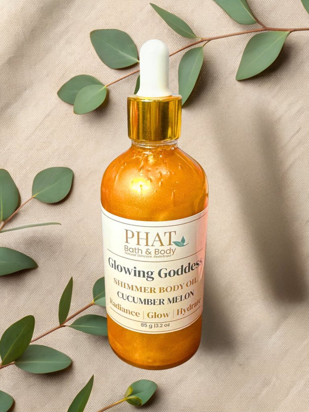 Phat Bath & Body Cucumber Melon Glowing Goddess Shimmer Body Oil